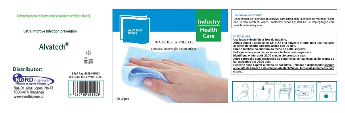 DY ROLL PES XXL — rótulo do produto e instruções de utilização